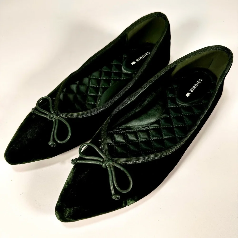 Birdies NWOT Goldfinch Velvet pointed toe ballet flats - Picture 10 of 10
